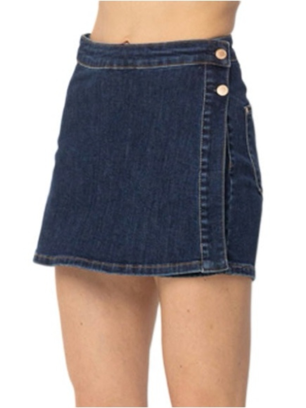Judy Blue Dark Indigo Wrap Denim Skort